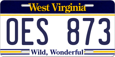 WV license plate OES873