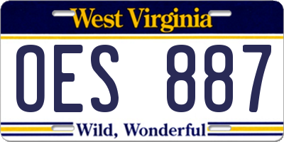 WV license plate OES887