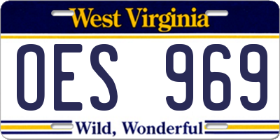 WV license plate OES969
