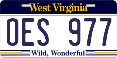 WV license plate OES977