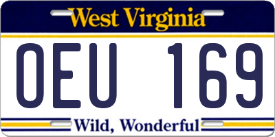 WV license plate OEU169