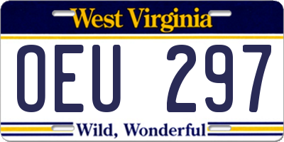 WV license plate OEU297