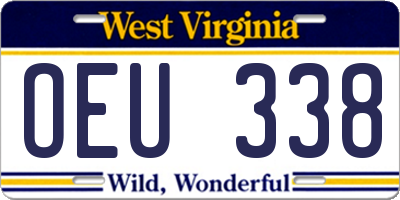 WV license plate OEU338