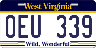 WV license plate OEU339