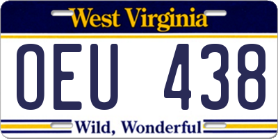 WV license plate OEU438