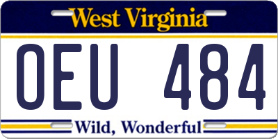 WV license plate OEU484
