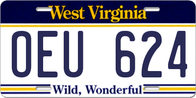 WV license plate OEU624