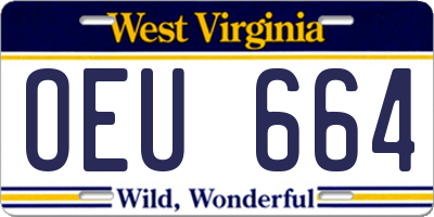 WV license plate OEU664