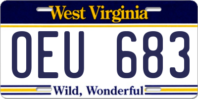 WV license plate OEU683