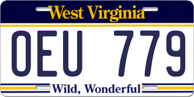 WV license plate OEU779