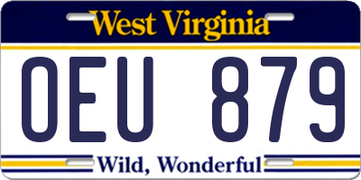 WV license plate OEU879