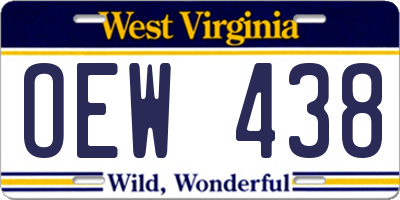WV license plate OEW438