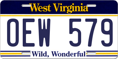 WV license plate OEW579