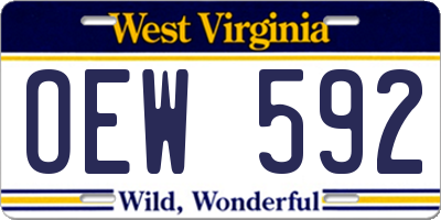 WV license plate OEW592