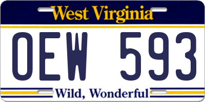 WV license plate OEW593