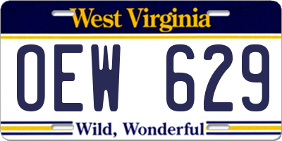 WV license plate OEW629