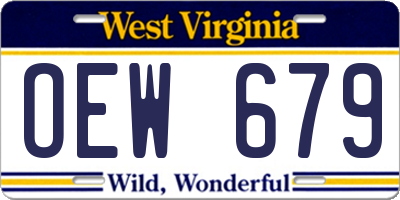 WV license plate OEW679