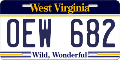 WV license plate OEW682