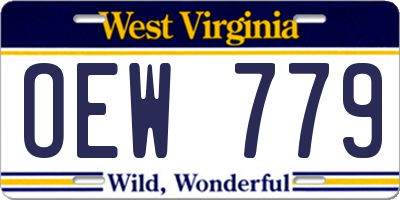 WV license plate OEW779