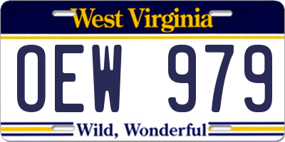 WV license plate OEW979