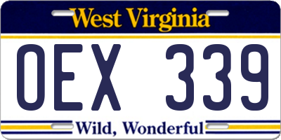 WV license plate OEX339