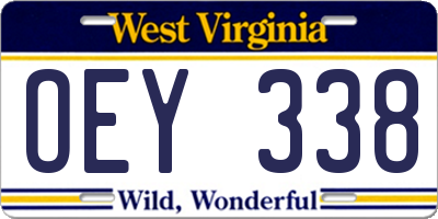 WV license plate OEY338