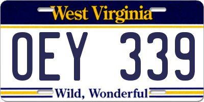 WV license plate OEY339