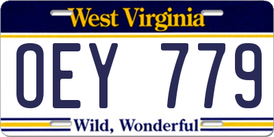WV license plate OEY779