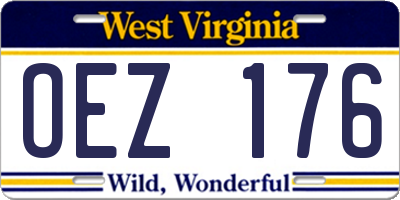 WV license plate OEZ176