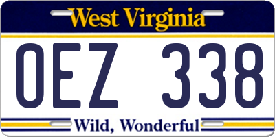 WV license plate OEZ338