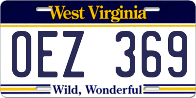 WV license plate OEZ369