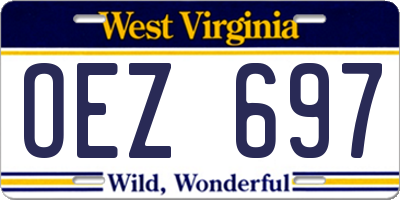 WV license plate OEZ697