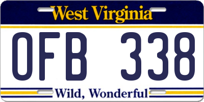 WV license plate OFB338