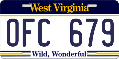 WV license plate OFC679