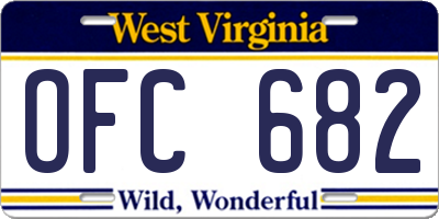 WV license plate OFC682