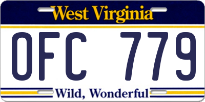 WV license plate OFC779