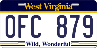WV license plate OFC879