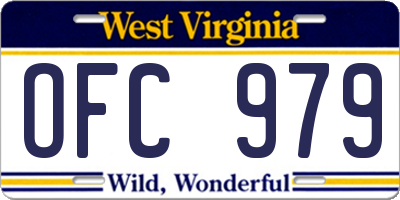 WV license plate OFC979