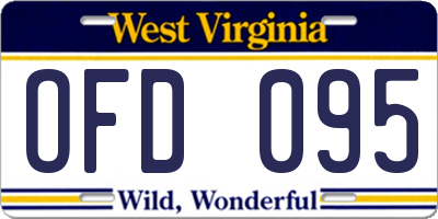 WV license plate OFD095