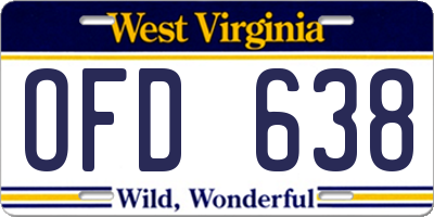 WV license plate OFD638