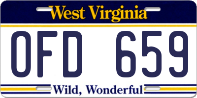 WV license plate OFD659