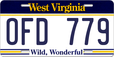 WV license plate OFD779