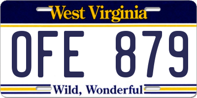 WV license plate OFE879