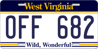 WV license plate OFF682