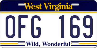 WV license plate OFG169
