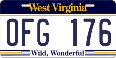 WV license plate OFG176