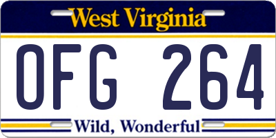 WV license plate OFG264