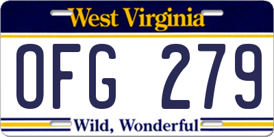 WV license plate OFG279