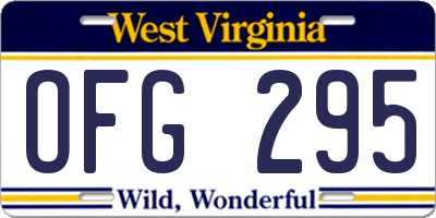 WV license plate OFG295