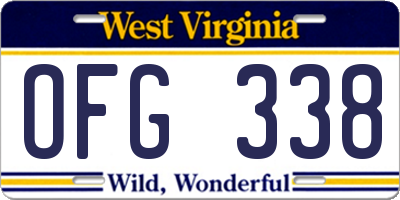 WV license plate OFG338